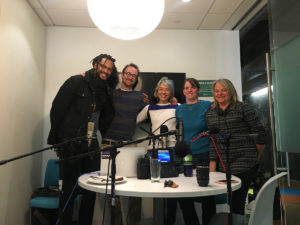 Wild Minds of the Wild I-70 Audio Tour project. Left to right: Stephen Brackett, Kevin Larkin, Erica Prather, Paige Singer, Tehri Parker